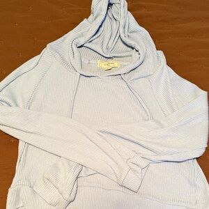 Soft Blue Hooded Sweater